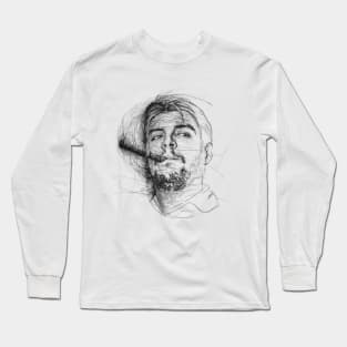 Che Guevara Scribble Art Long Sleeve T-Shirt